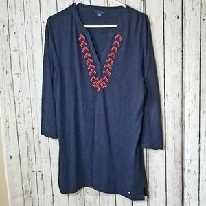 Tommy Hilfiger Sz XL Navy Blue Long Sleeve Tunic